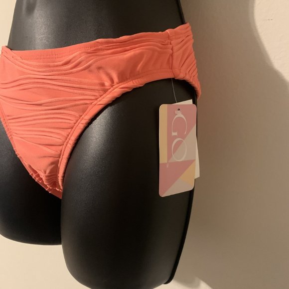Go Gossip Coral Bikini Bottom, Size S - Picture 3 of 8